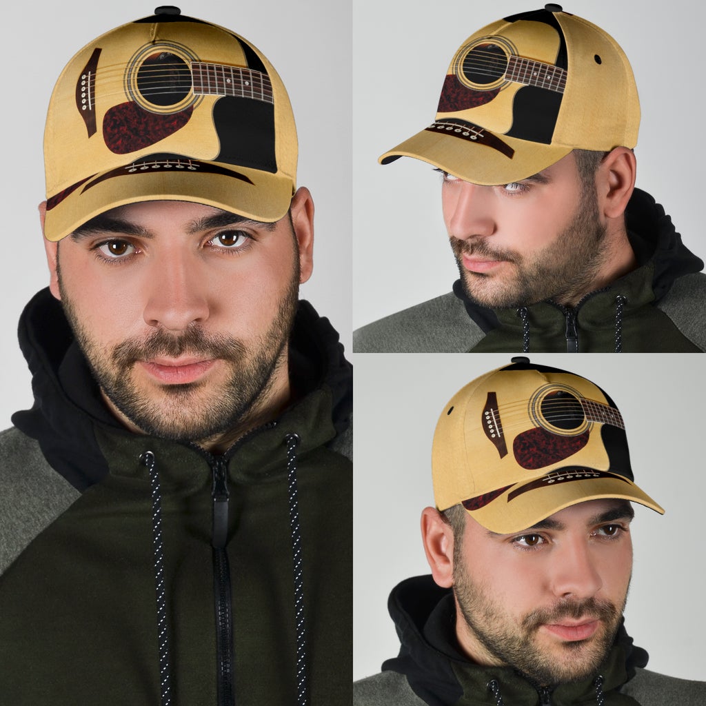 Wood Guitar Acoustic Music Classic Cap For Outdoor Travel Parties And Thoughtful Holiday Gifting