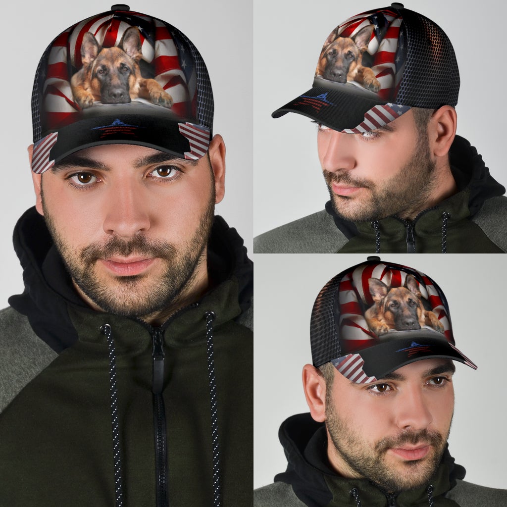 American German Shepherd Dog Lover Classic Cap For Daily Comfort Outdoor Fun And Weekend Vacations