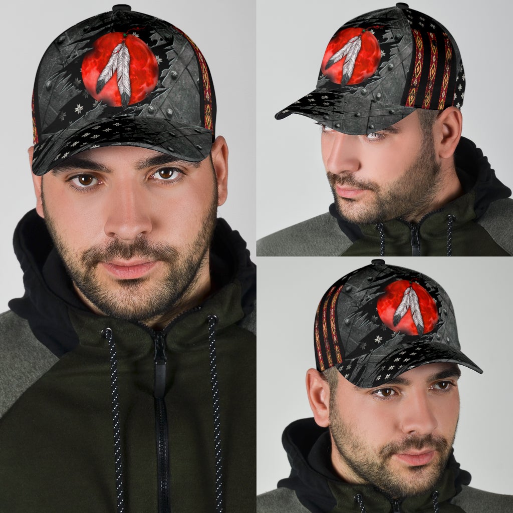 Never Underestimate Native Blood Classic Cap For Everyday Accessories Vacations And Outdoor Fun
