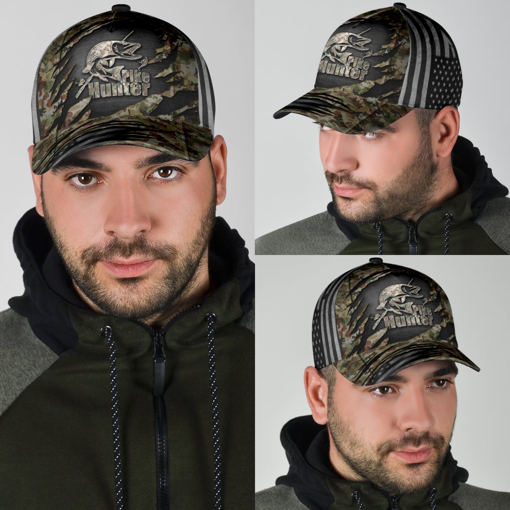 Fishing Pike Hunter Hunting Classic Cap For Beach Days Travel And Relaxed Everyday Outfits