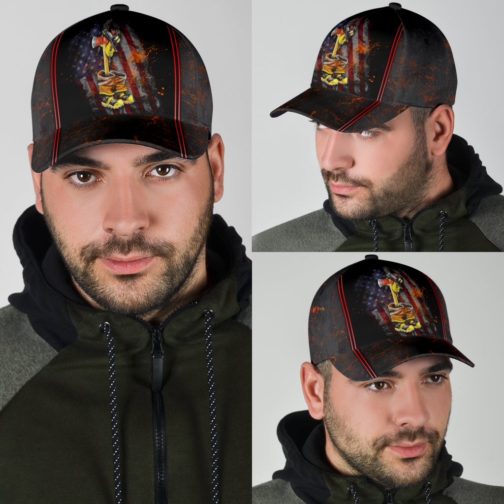 Proud Firefighter Hero Tribute Classic Cap For Daily Wear Travel And Outdoor Activities
