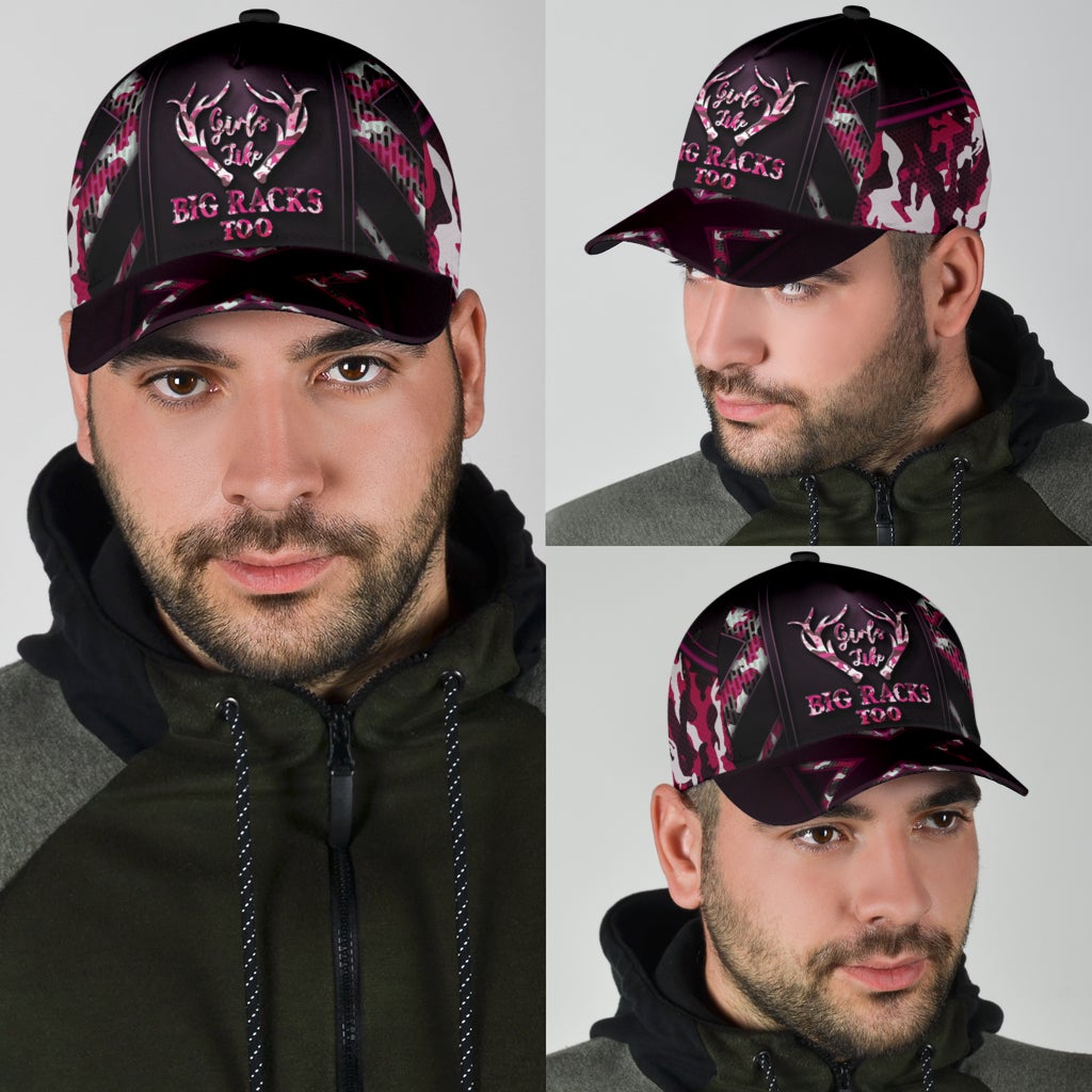 Girls Like Big Racks Deer Hunting Classic Cap For Weekend Travel Outdoor Events And Casual Outfits