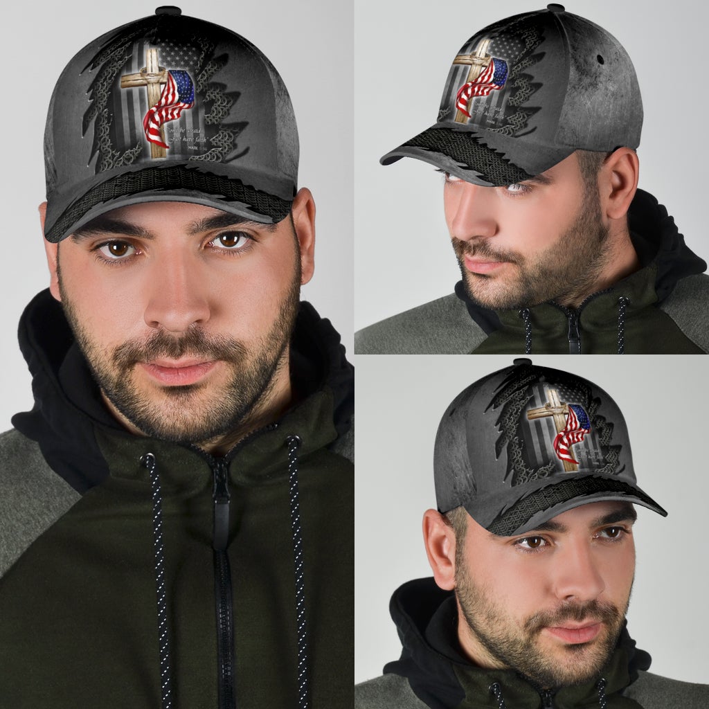 Dont Be Afraid Just Have Faith Flag Classic Cap For Casual Outfits Vacations And Everyday Styling