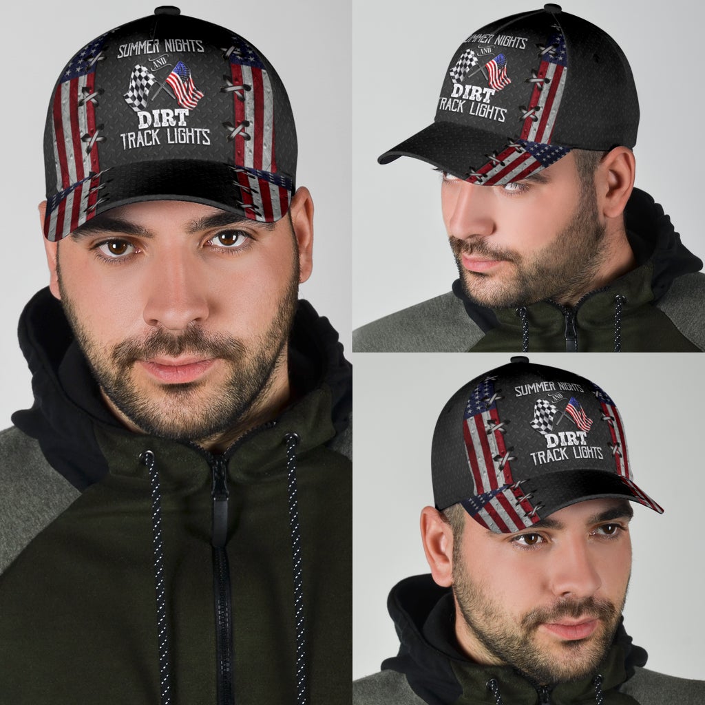 Dirt Track Racing Summer Nights American Classic Cap For Weekend Adventures Festivals And Gift Giving