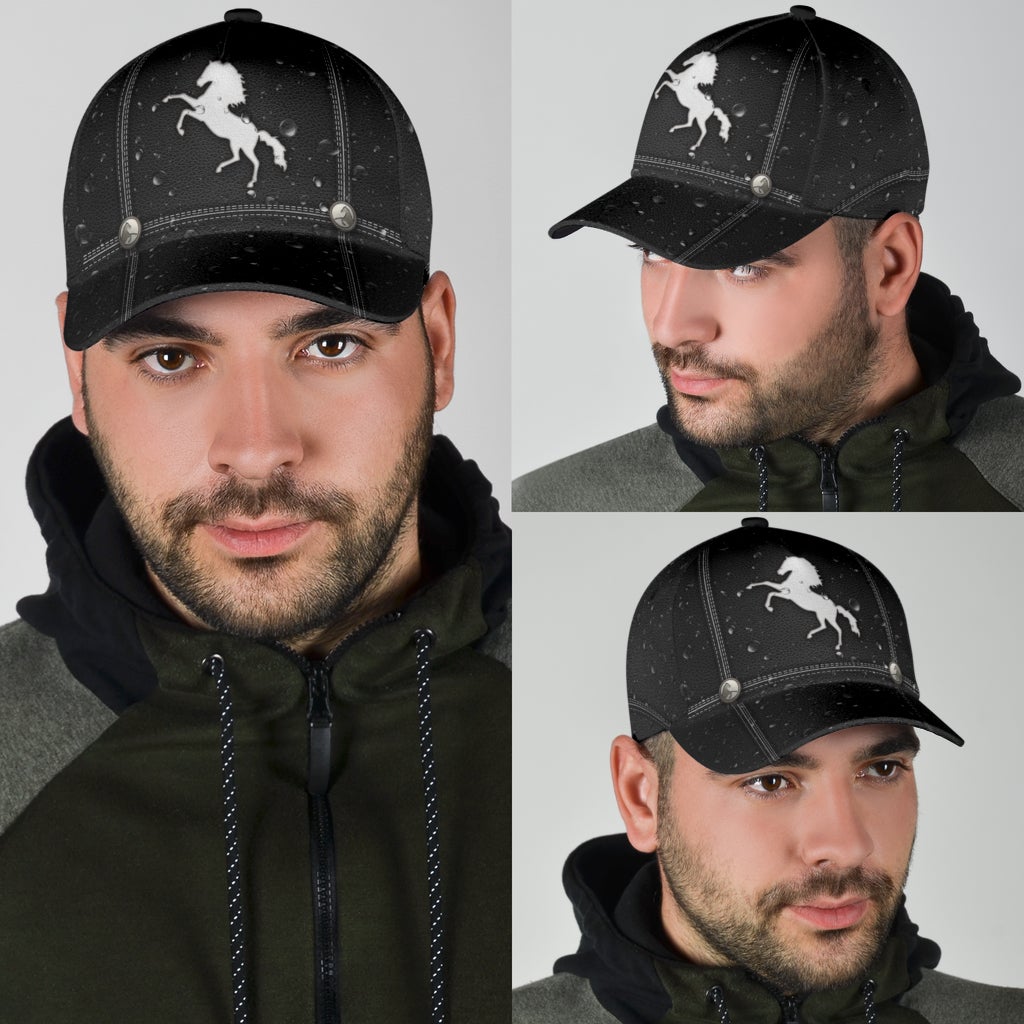 Horse Drops Water Nature Classic Cap For Holiday Adventures Parties And Comfortable Styling