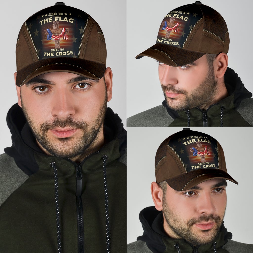 Stand For Flag Kneel For Cross Classic Cap For Relaxed Daily Style Vacations And Festival Wear