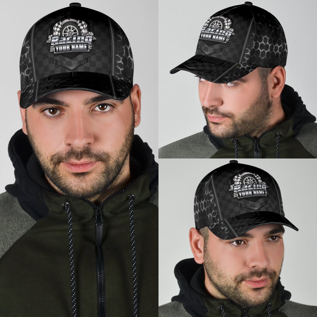 Custom Racing Lover Black Style Personalized Classic Cap For Casual Outfits Vacations And Everyday Styling