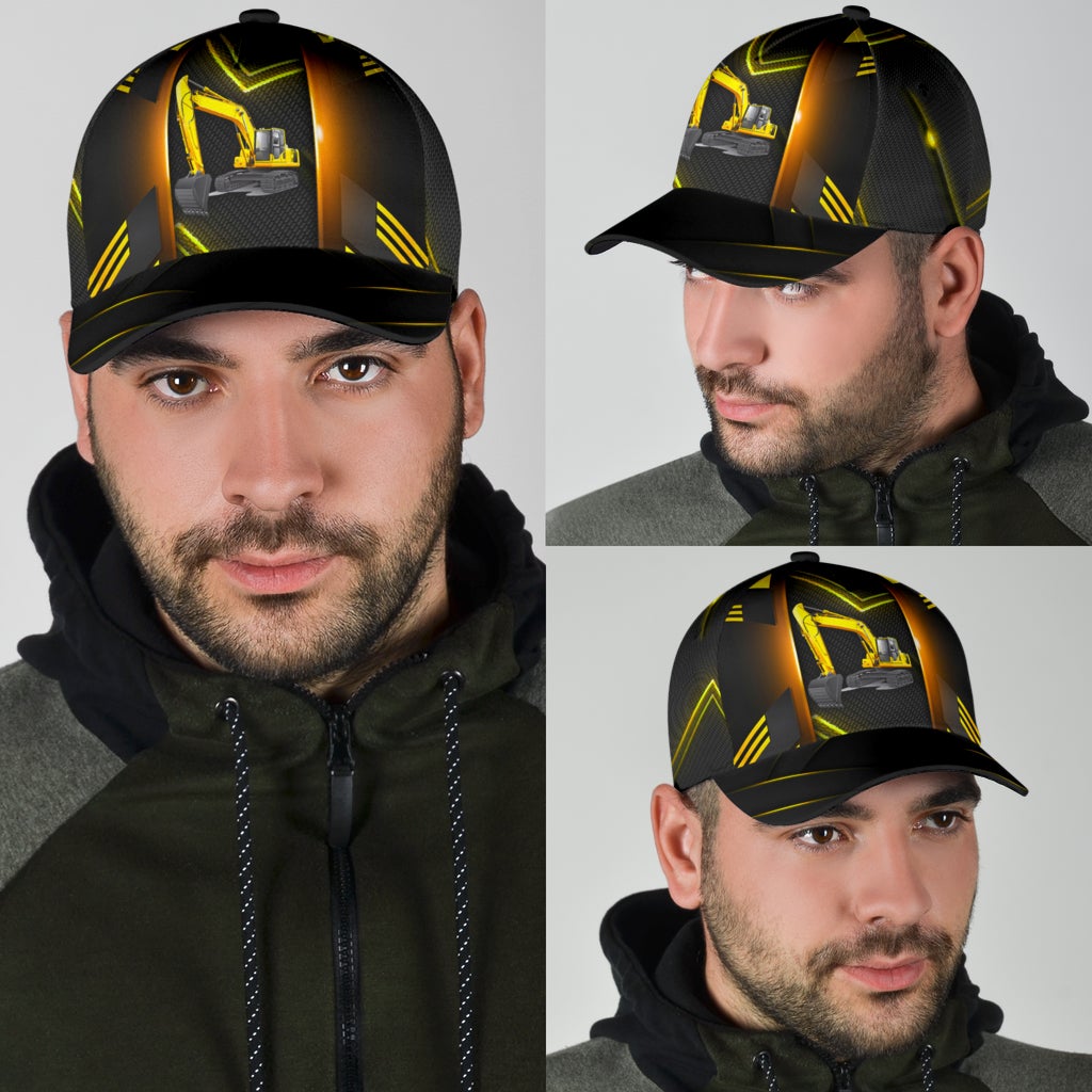 Cool Excavator Heavy Equipment Classic Cap For Beach Days Travel And Relaxed Everyday Outfits