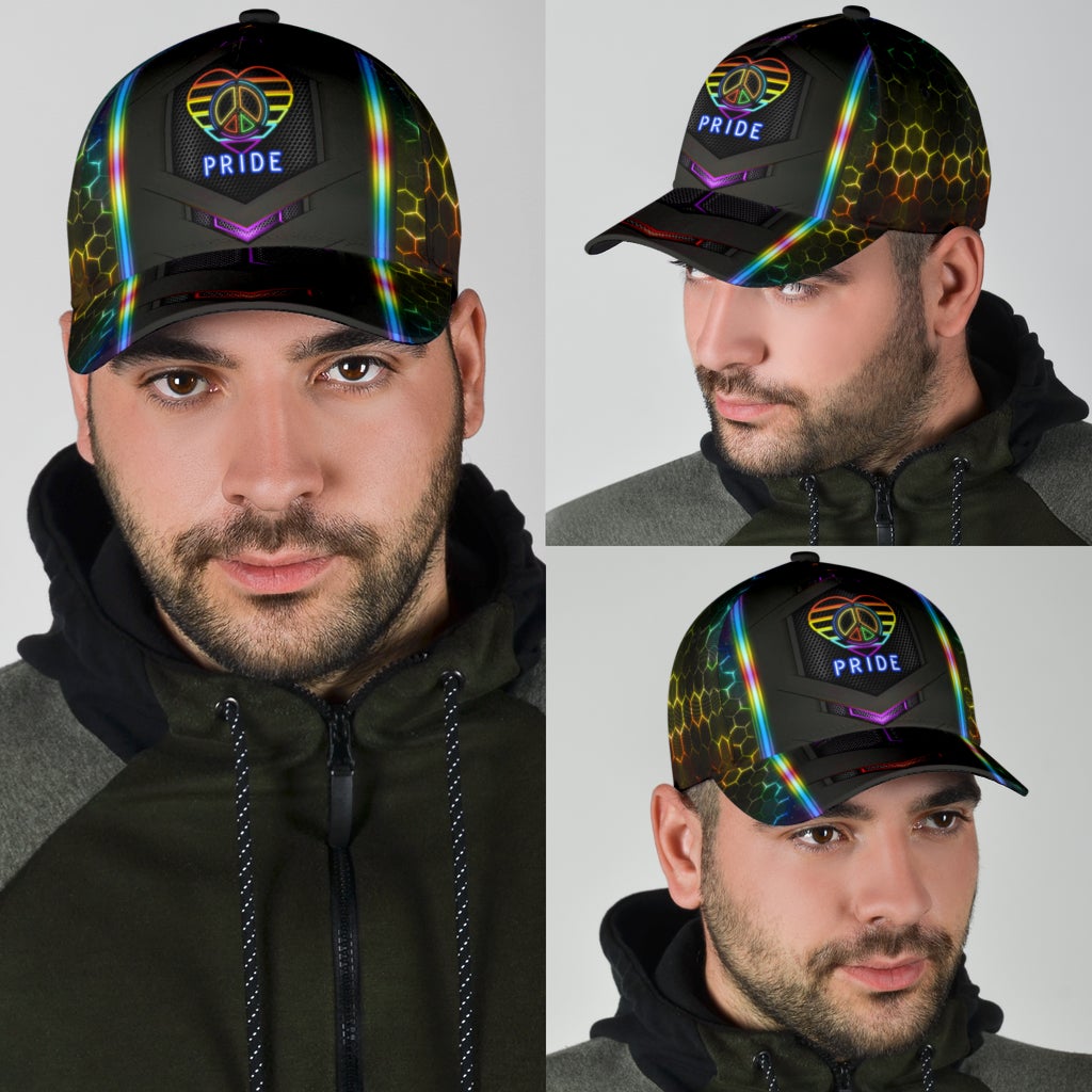 Peace Love Pride Classic Cap For Vacation Style Outdoor Activities And Daily Comfort