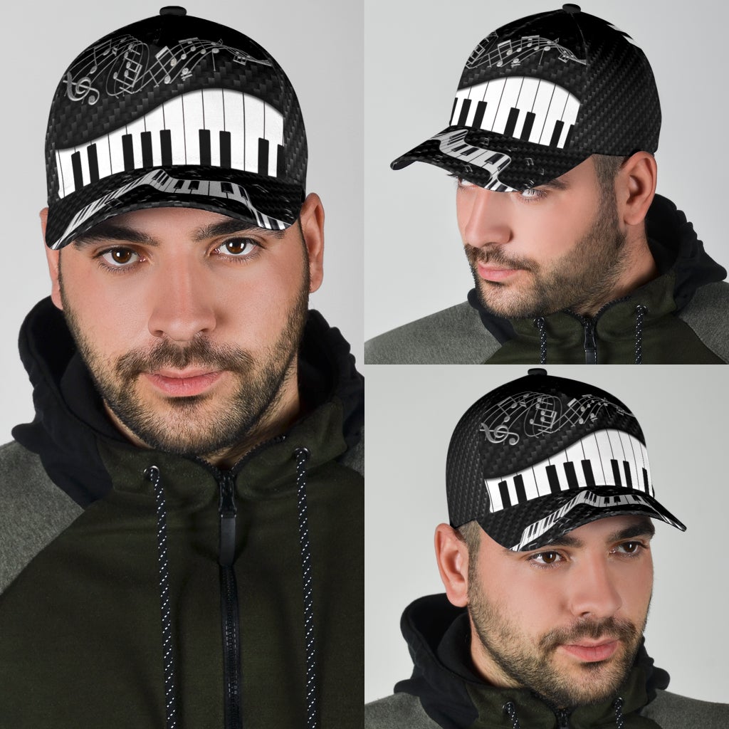 Piano Music Lover Artistic Classic Cap For Everyday Accessories Vacations And Outdoor Fun