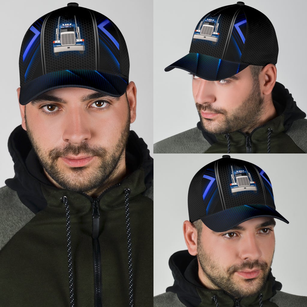Cool Truck Driver Lifestyle Blue Edition Classic Cap For Casual Travel Parties And Comfortable Outdoor Wear