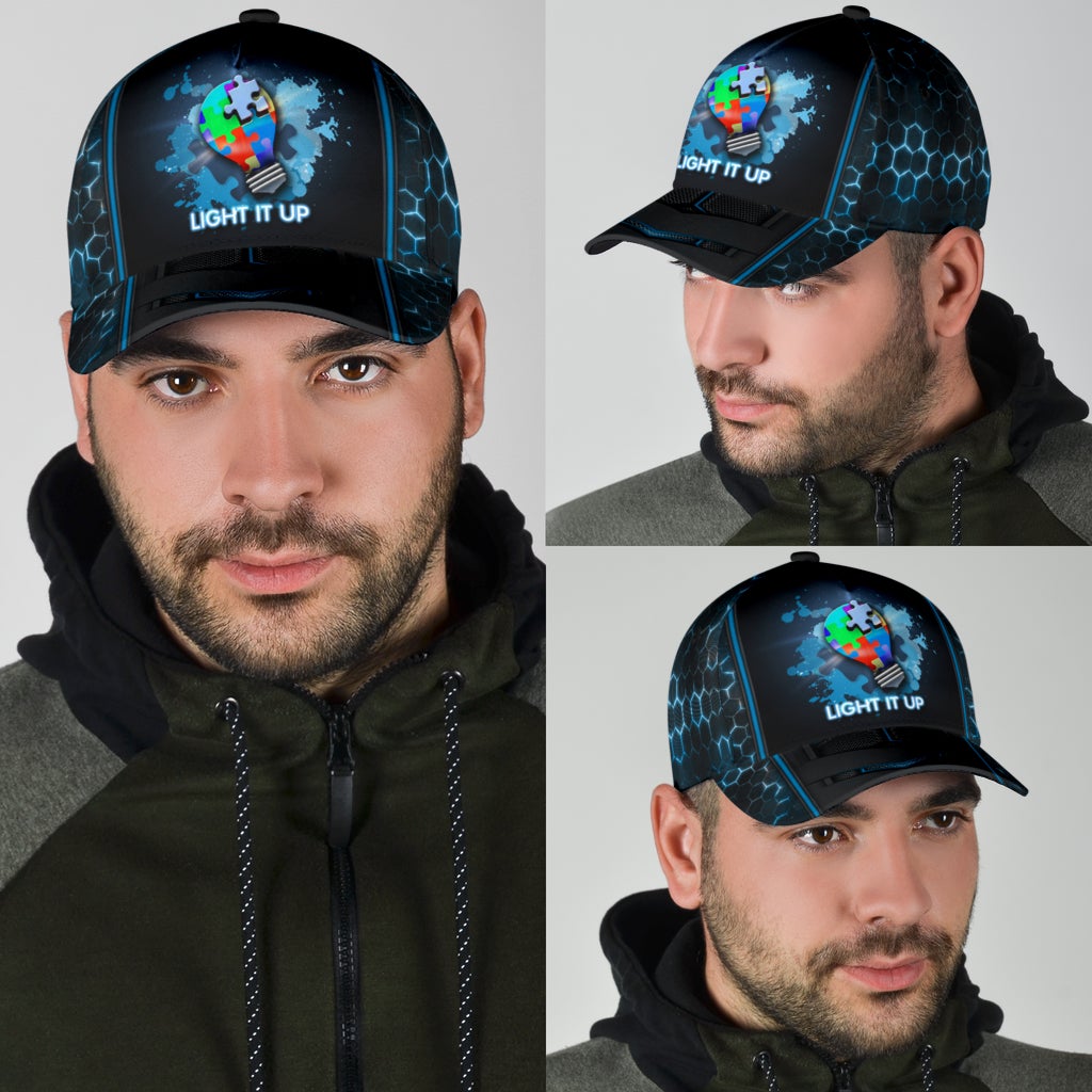 Autism Awareness Light It Up Classic Cap For Vacations Festivals Parties And Everyday Outfits