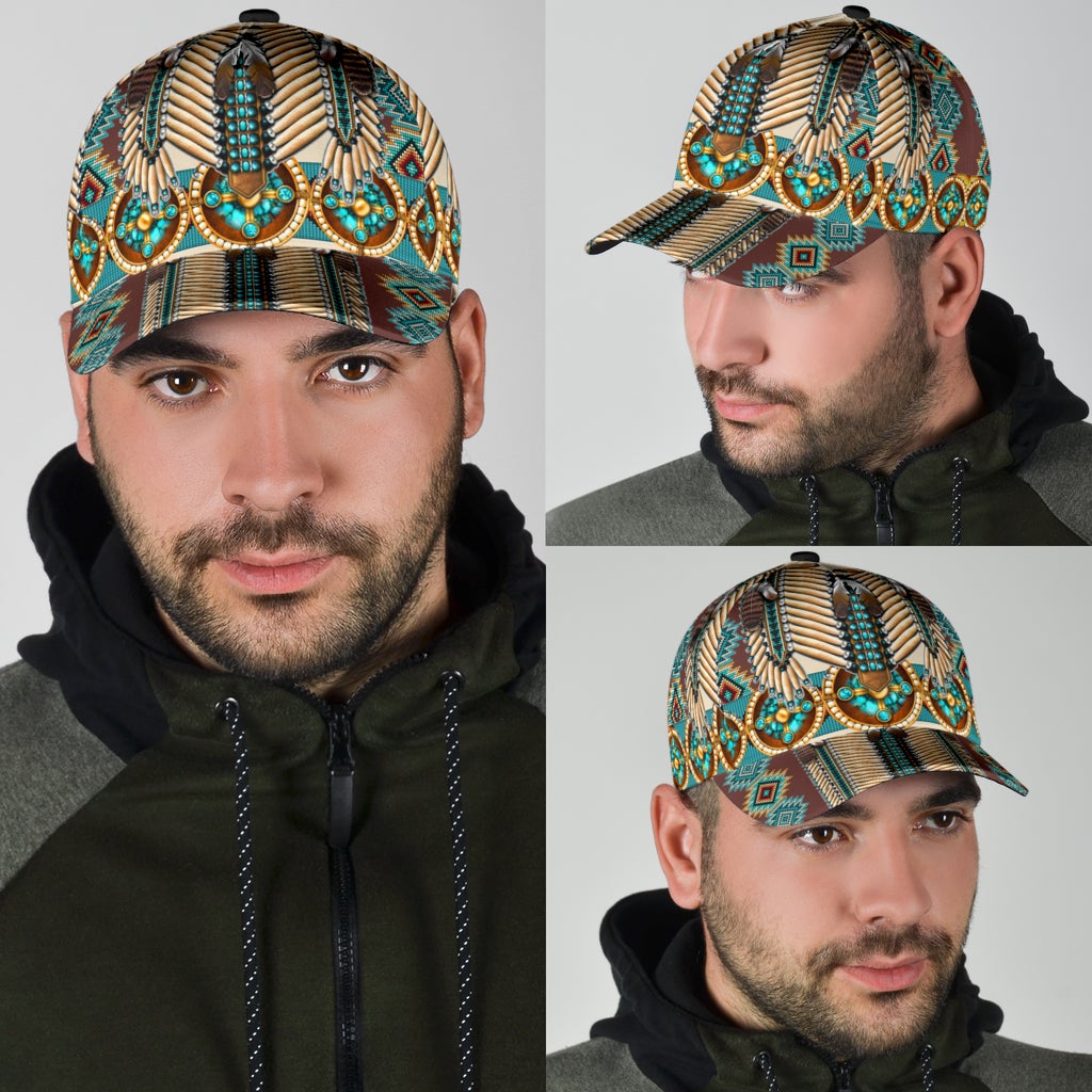Native Pattern American Heritage Classic Cap For Casual Outfits Vacations And Everyday Styling