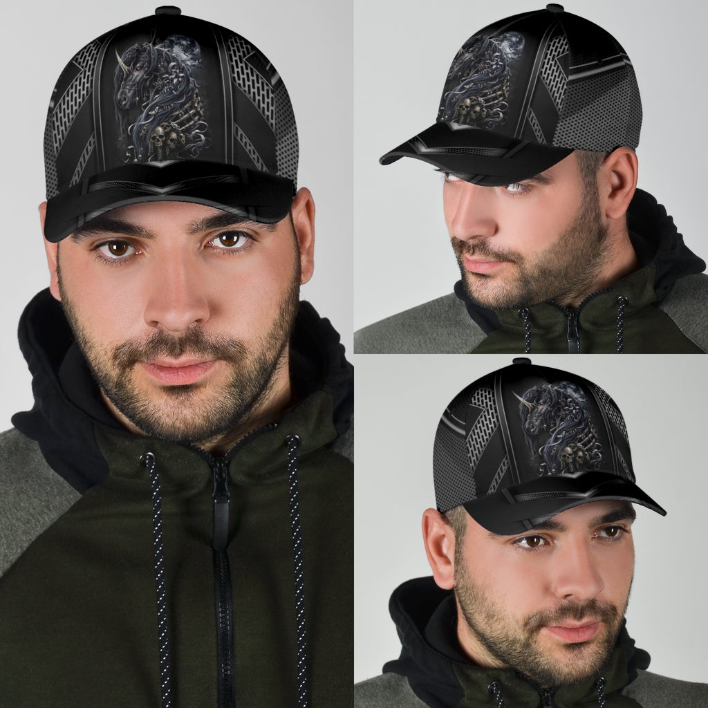Unicorn Skull Fantasy Classic Cap For Beach Outings Holidays And Thoughtful Everyday Style