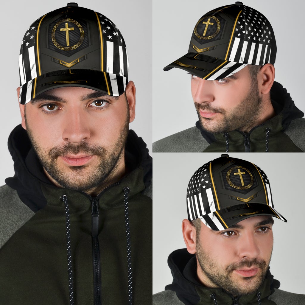Faith Gold Flag Carbon American Classic Cap For Holiday Trips Daily Outfits And Thoughtful Gifting