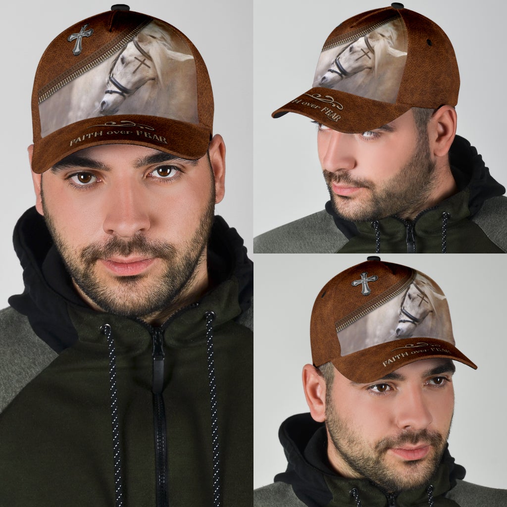 Horse Faith Over Fear Classic Cap For Weekend Adventures Festivals And Gift Giving