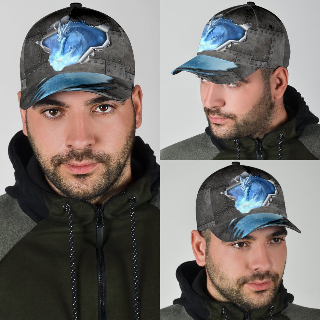 Ice Dragon Fantasy Creature Classic Cap For Weekend Travel Outdoor Events And Casual Outfits