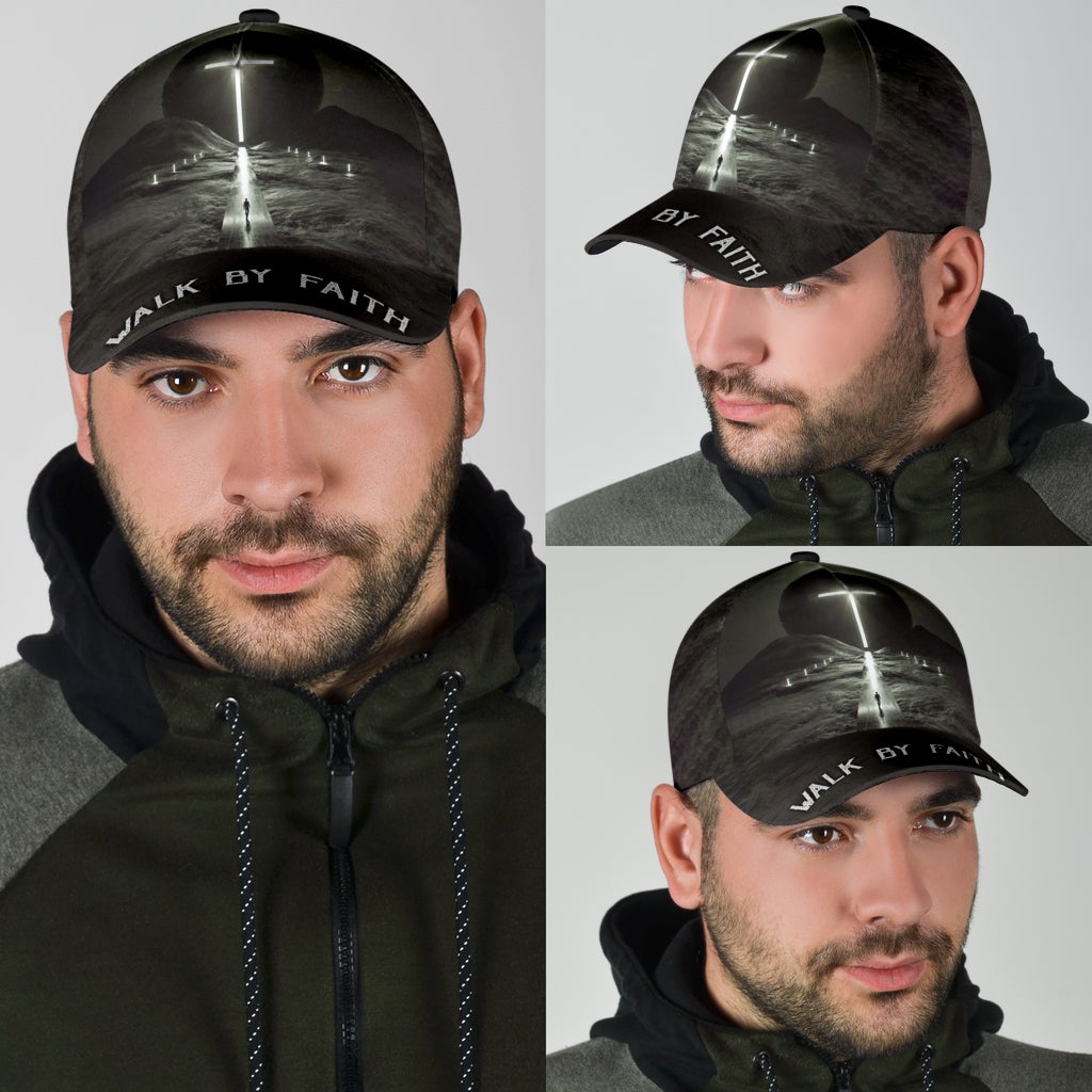 Walk By Faith Black Classic Cap For Travel Holidays Parties And Relaxed Casual Styling