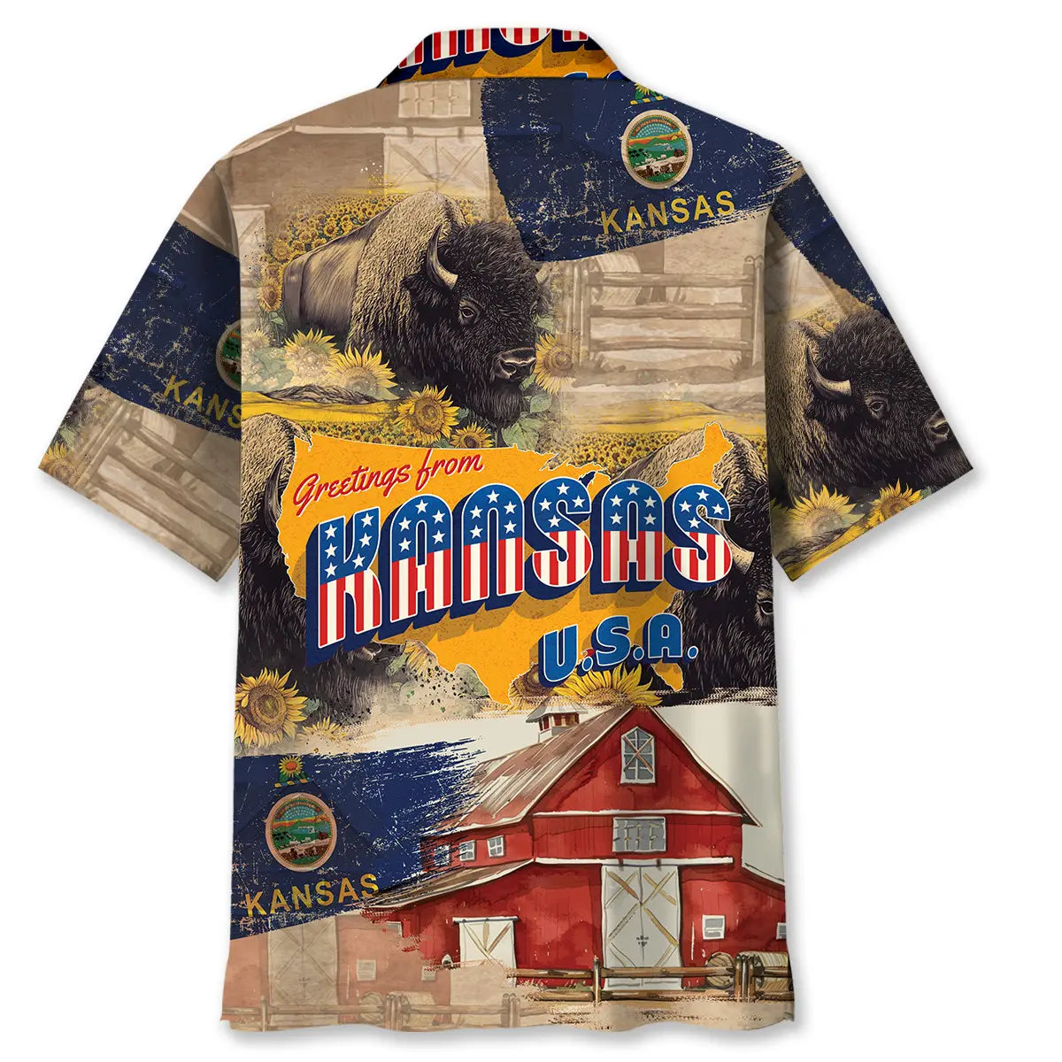 American Greeting Kansas Hawaiian Shirt For Beach Days, Summer Outings, And Thoughtful Gift Giving