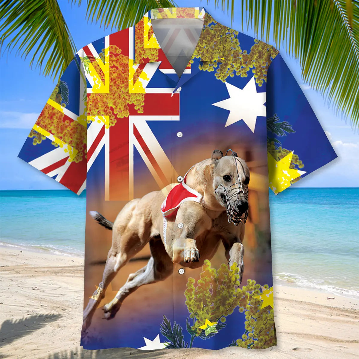 Greyhound Dog Racing Hawaiian Shirt For Resort Trips, Coastal Parties, And Warm Weather Style