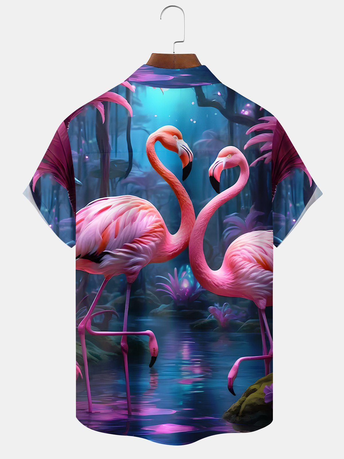 Coconut Tree Flamingo Hawaiian Shirt For Resort Trips, Coastal Parties, And Warm Weather Style