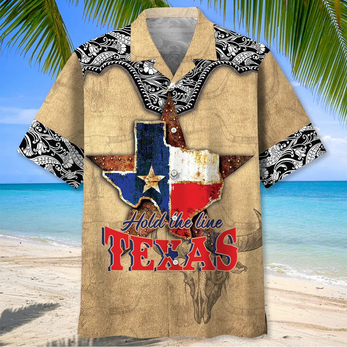 Hold Line Texas Hawaiian Shirt For Coastal Travel, Casual Events, And Comfortable Summer Wear