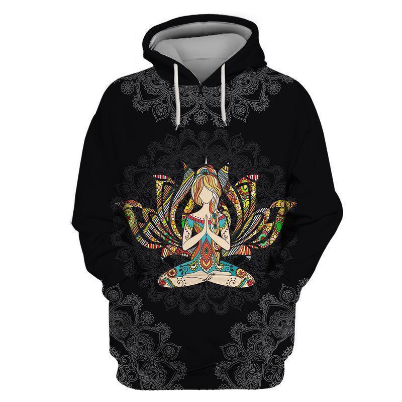 Yoga Meditation Mandala Hoodie For Casual Activities Weekend Travel And Gift Ideas
