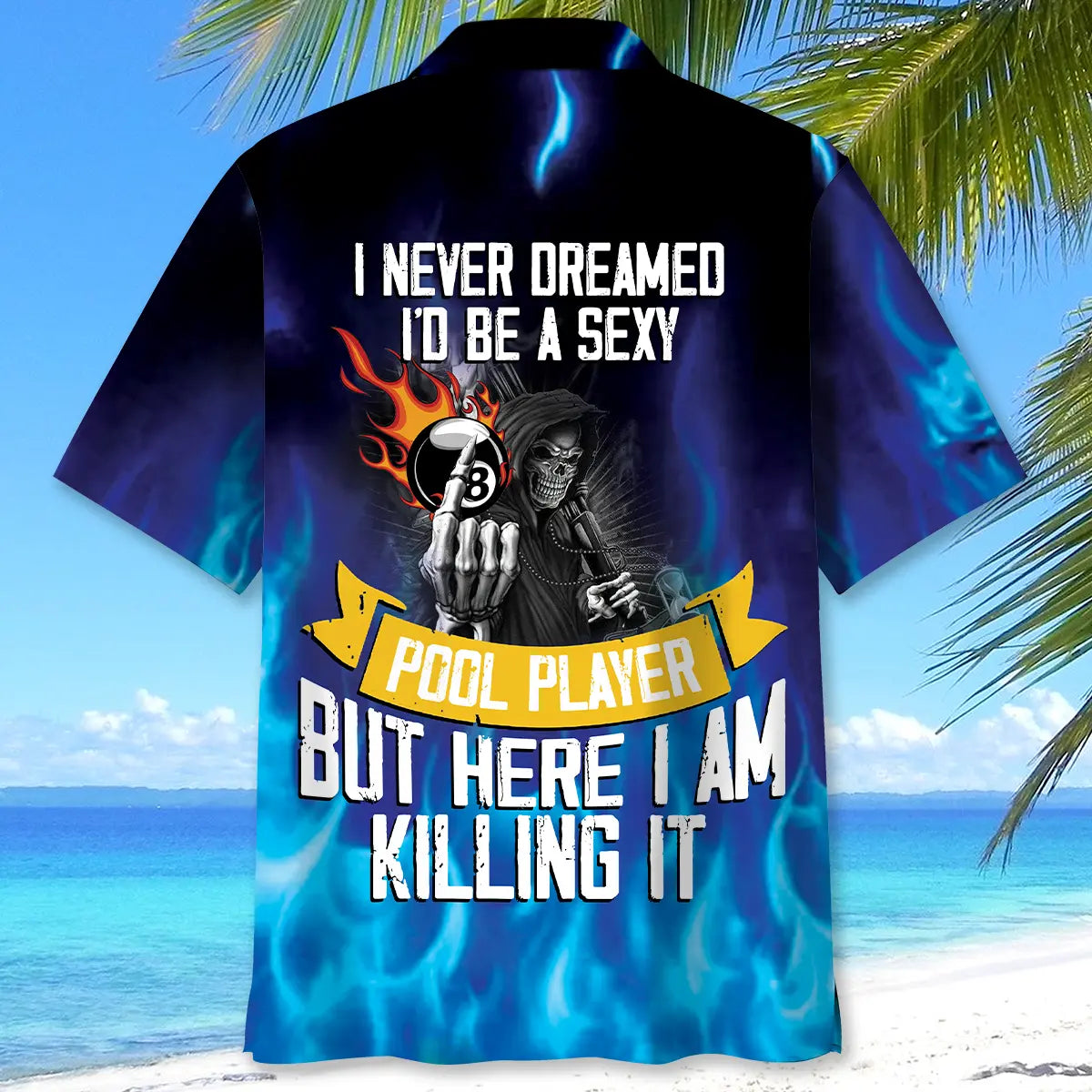 Confident Pool Player Humor Hawaiian Shirt For Summer Vacation, Beach Travel, And Casual Wear