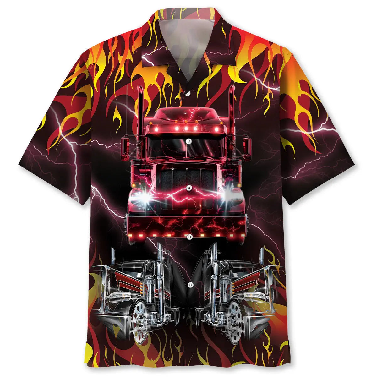Skilled Trucker Gear Shift Humor Hawaiian Shirt For Summer Vacation, Beach Travel, And Casual Wear