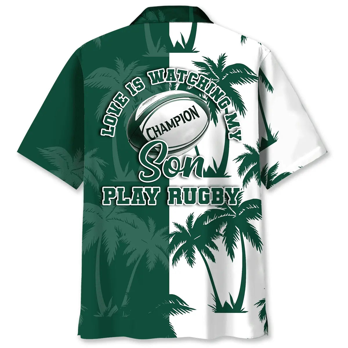 Watching Son Play Rugby Hawaiian Shirt For Outdoor Adventures, Coastal Travel, And Comfortable Casual Style
