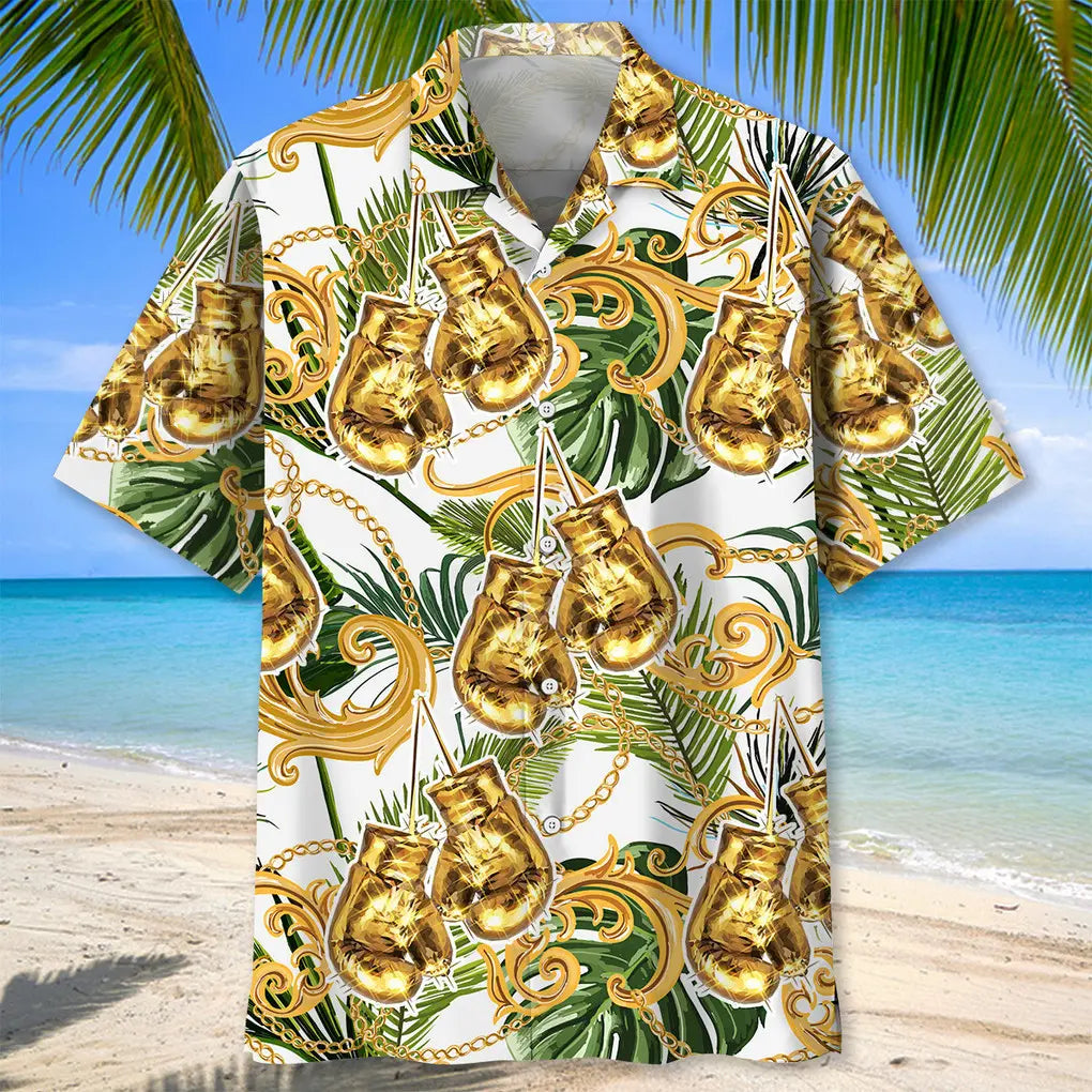 Tropical Luxury Boxing Hawaiian Shirt For Tropical Holidays, Resort Trips, And Relaxed Coastal Style