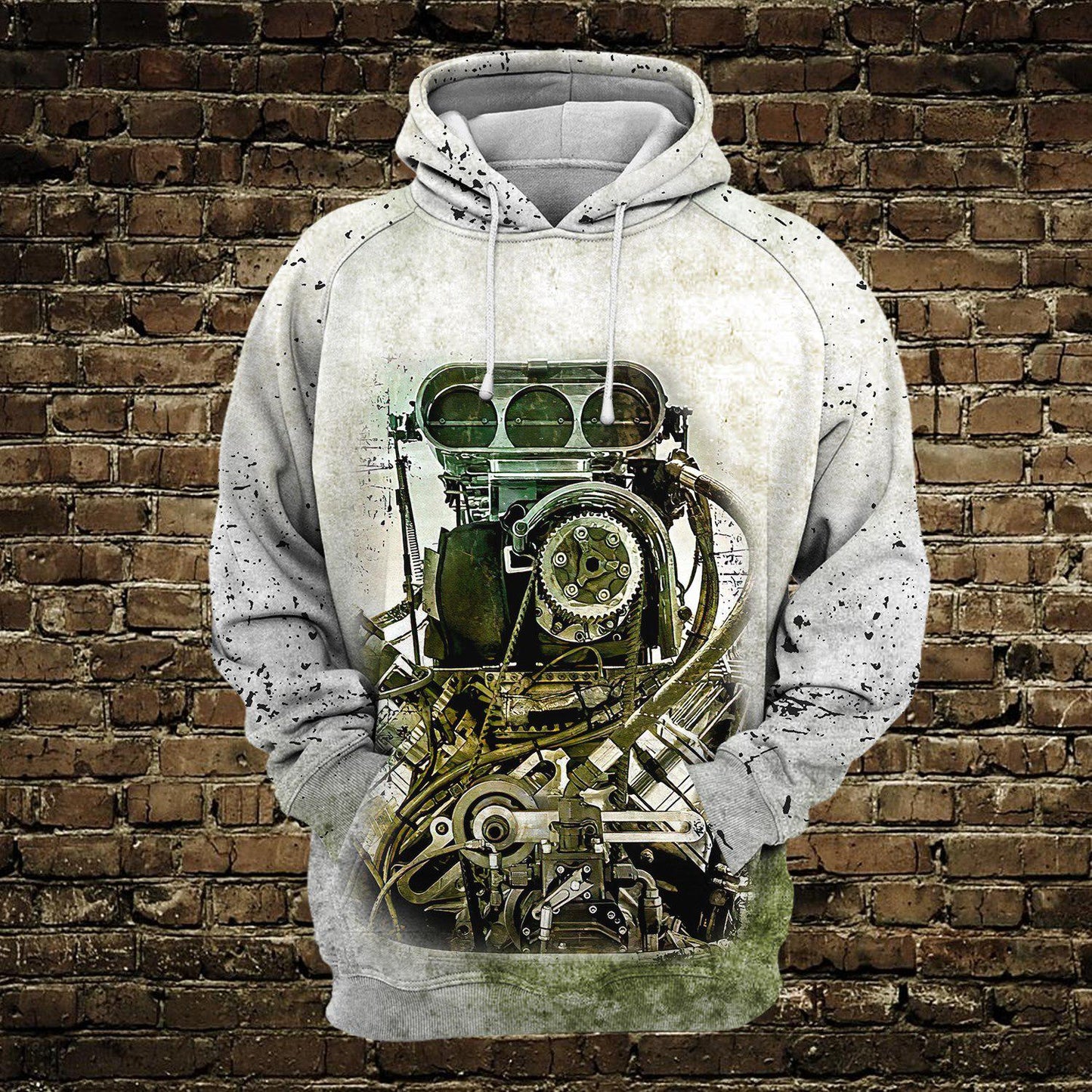White Mechanic Hoodie For Relaxed Streetwear Weekend Travel And Everyday Style
