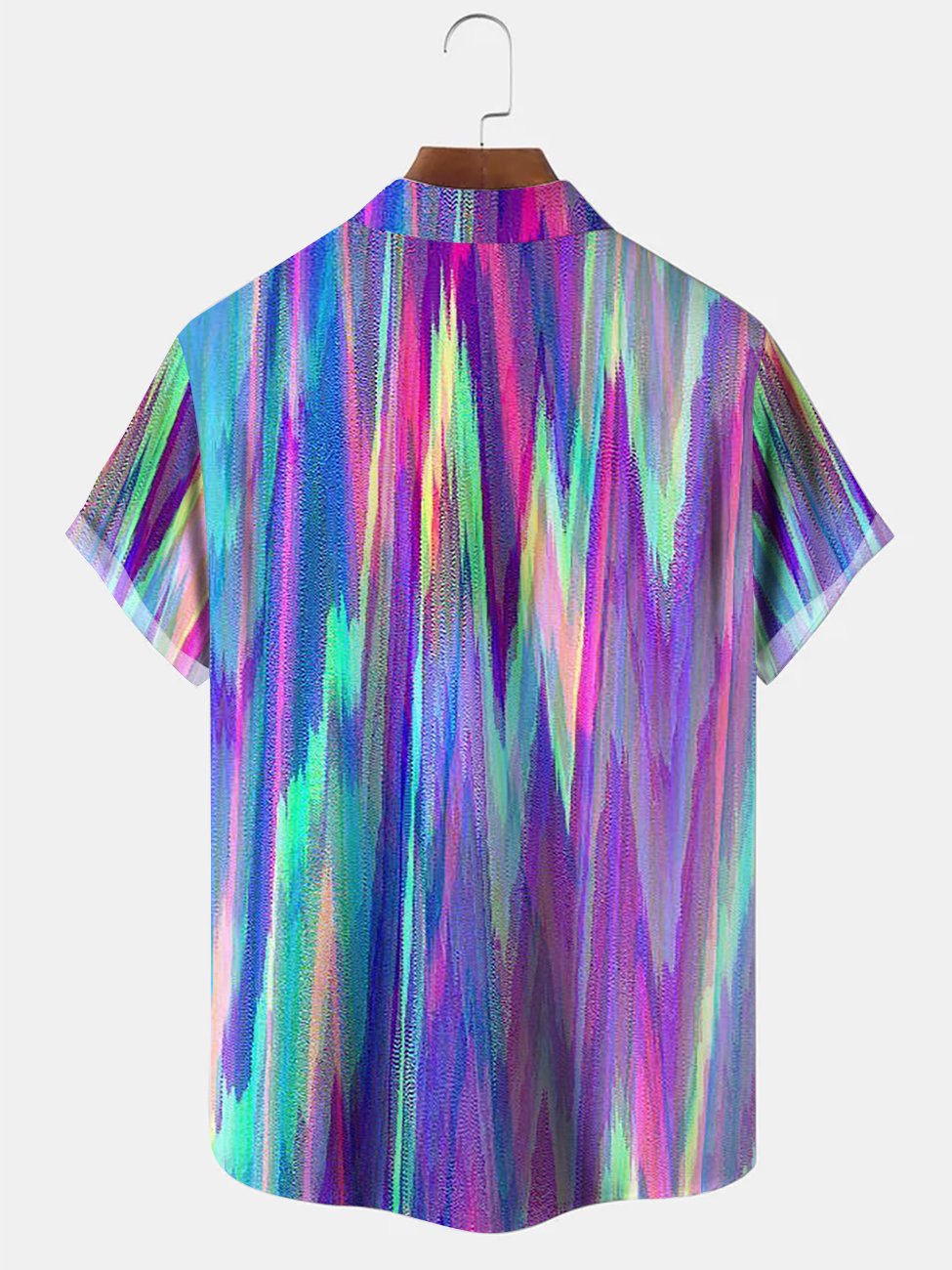 Abstract Multicolor Hawaiian Shirt For Resort Trips, Coastal Parties, And Warm Weather Style