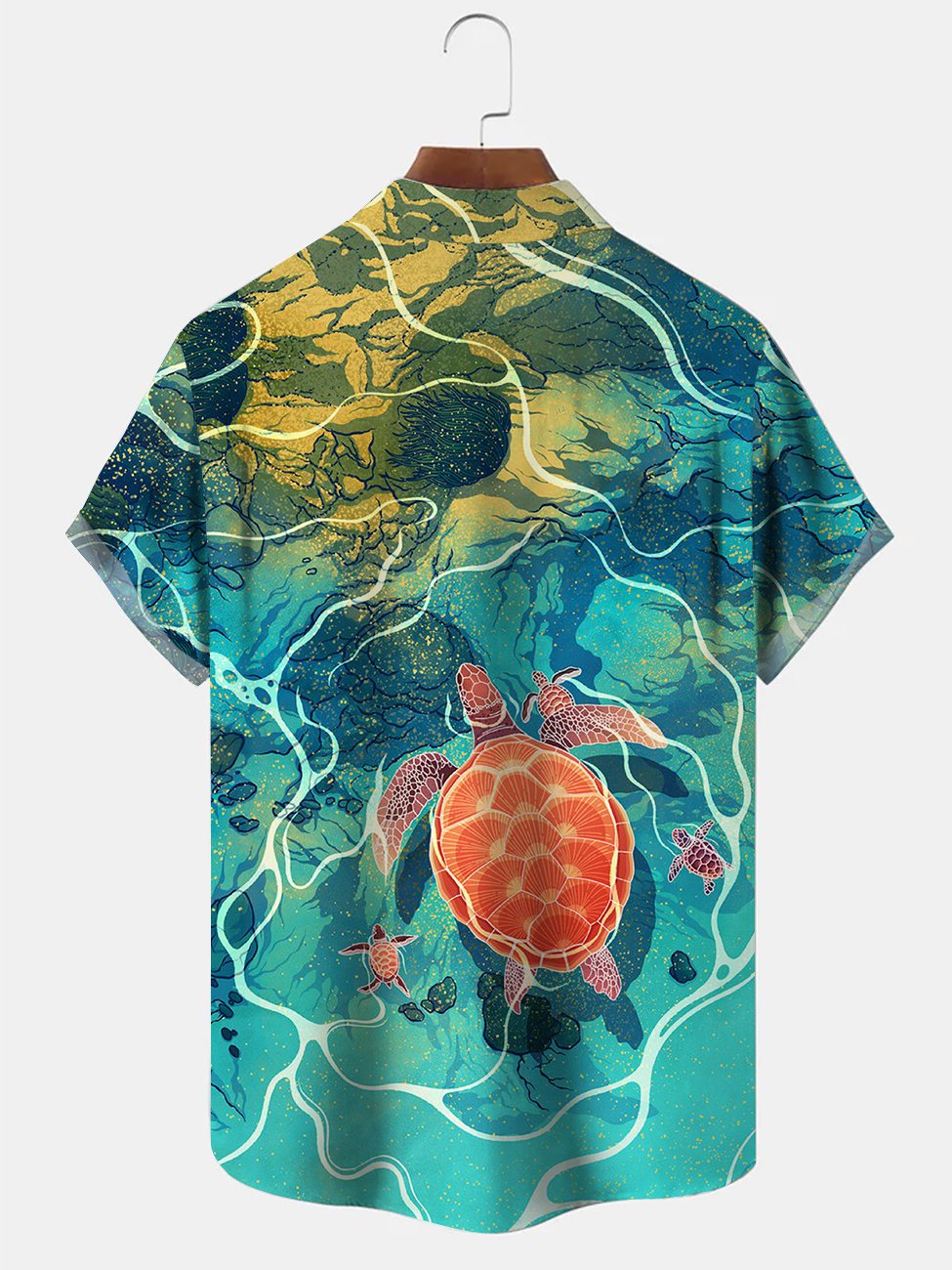 Ocean Turtle Hawaiian Shirt For Island Vacations, Weekend Events, And Relaxed Everyday Outfits