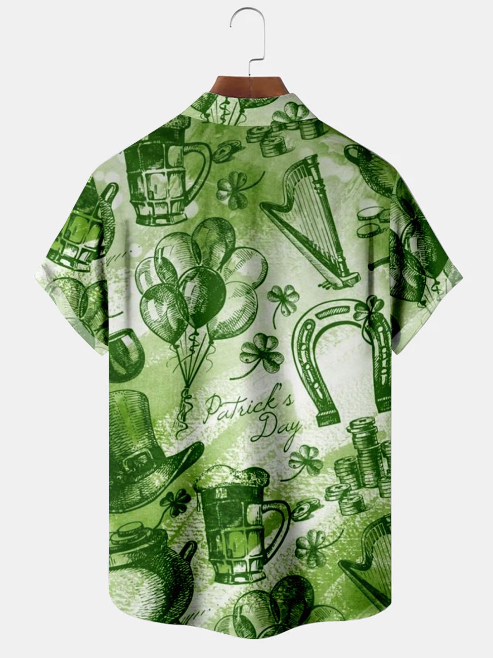 Ptrick's Pattern Hawaiian Shirt For Coastal Travel, Casual Events, And Comfortable Summer Wear