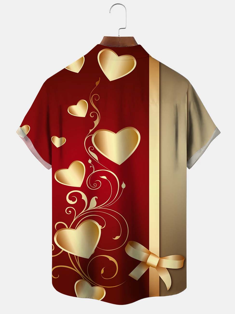 Valentine Holiday Hawaiian Shirt For Summer Vacation, Beach Travel, And Casual Wear