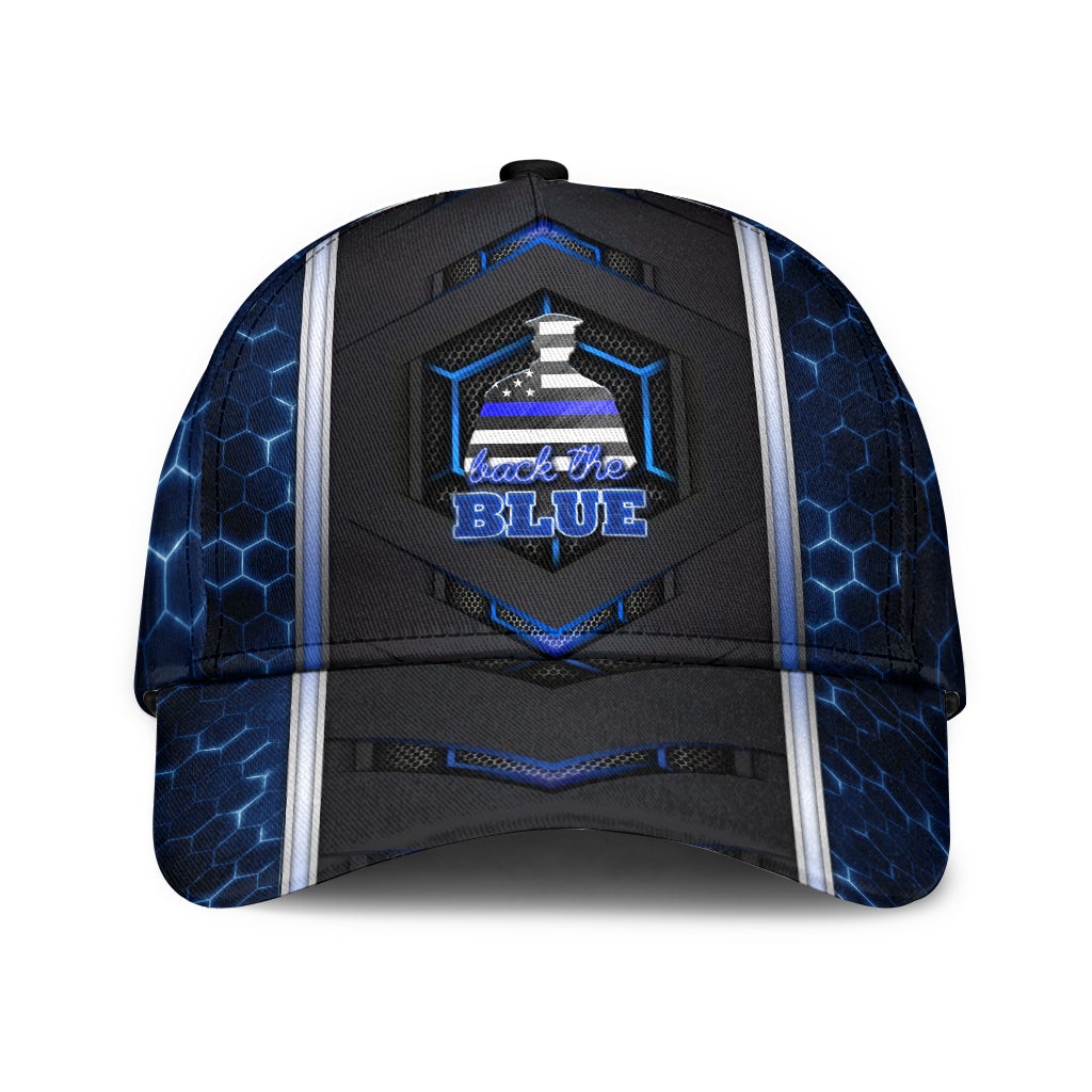 Back The Blue Neon Police Classic Cap For Everyday Accessories Vacations And Outdoor Fun