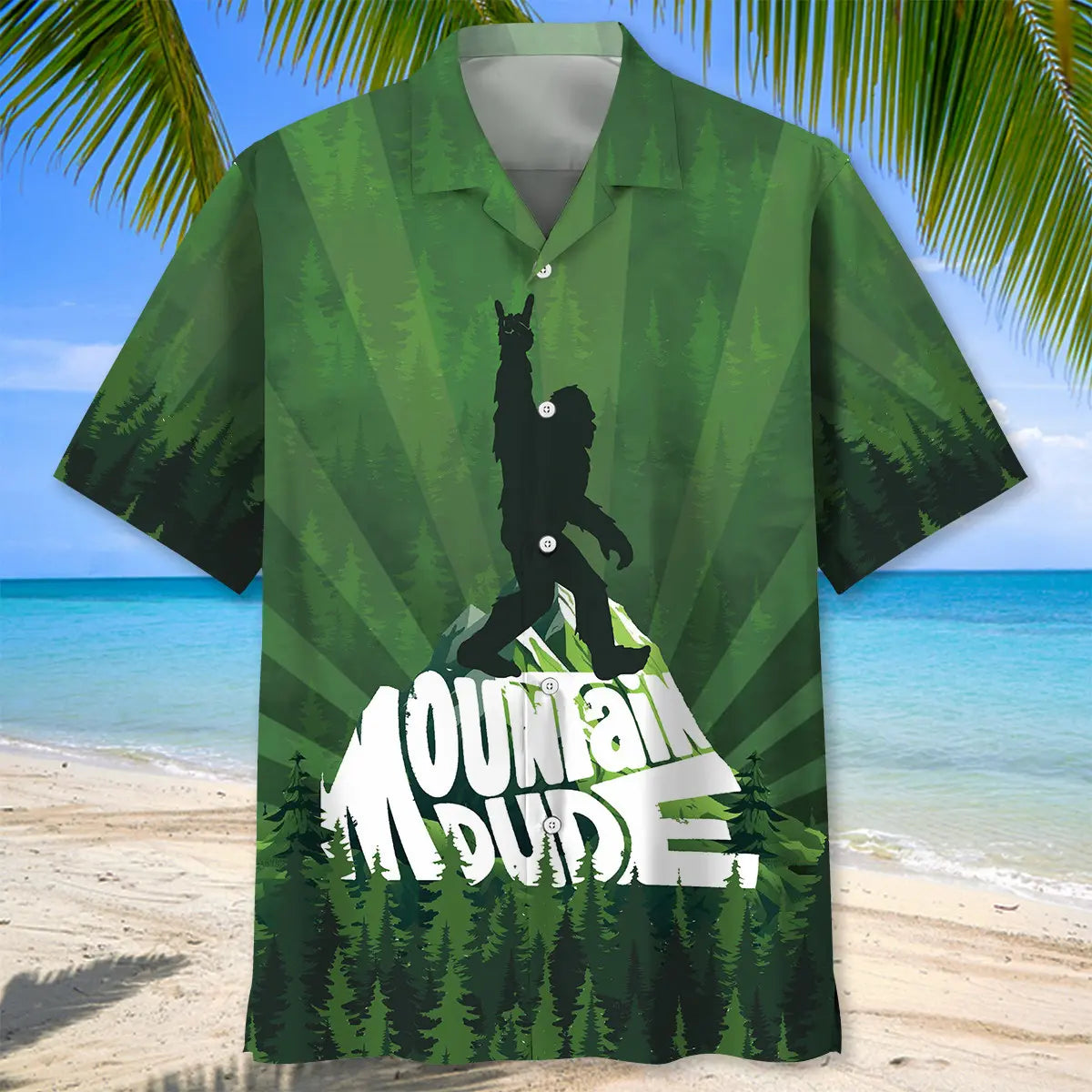 Mountain Bigfoot Hawaiian Shirt For Beach Party And Vacation Style