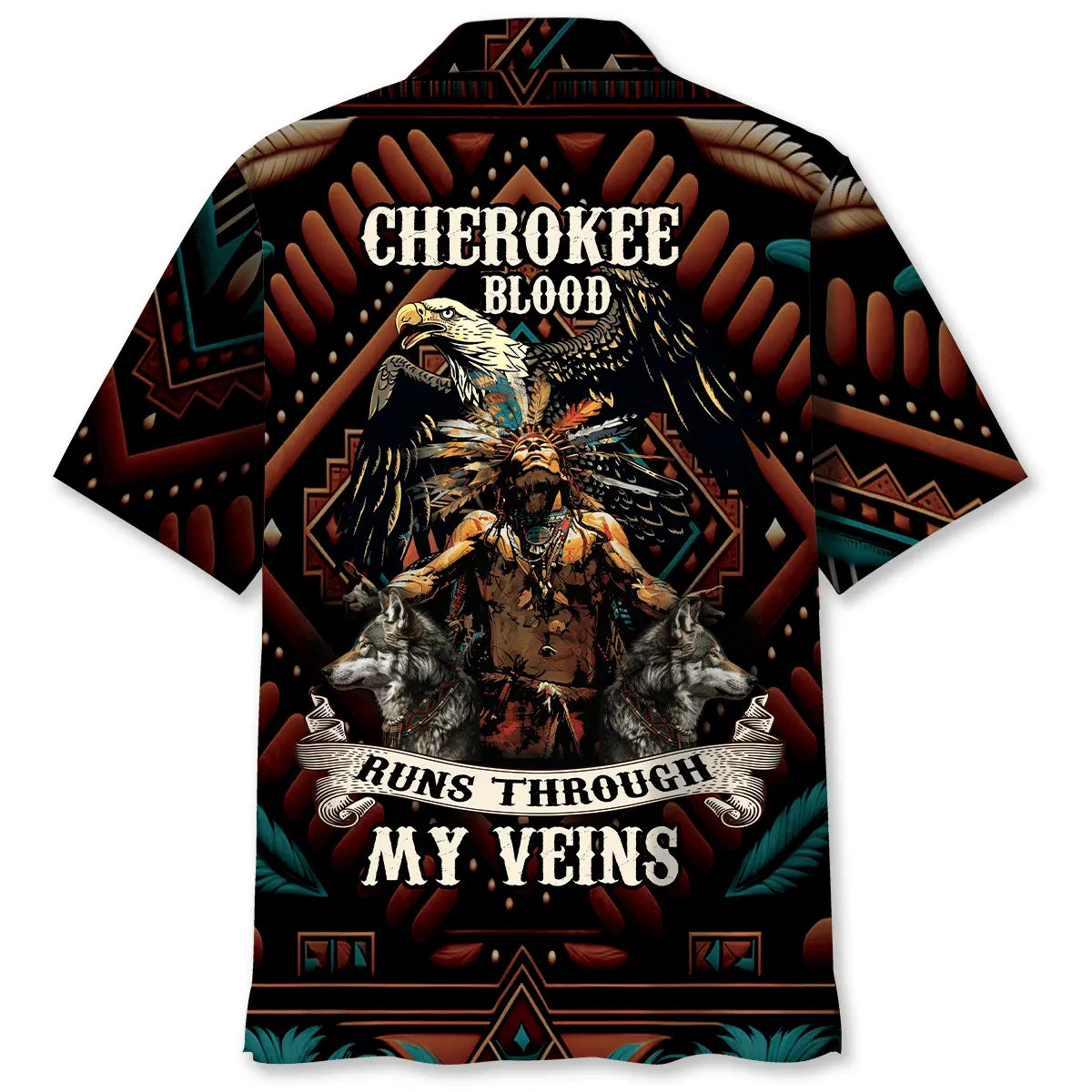 Indigenous Heritage Pattern Hawaiian Shirt For Coastal Travel, Casual Events, And Comfortable Summer Wear