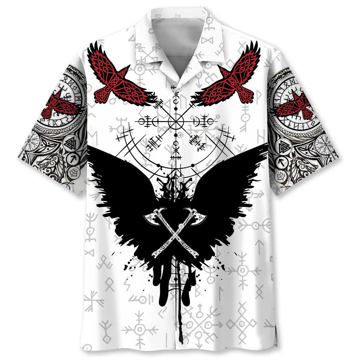 Norse Viking Hawaiian Shirt For Beach Days, Summer Outings, And Thoughtful Gift Giving