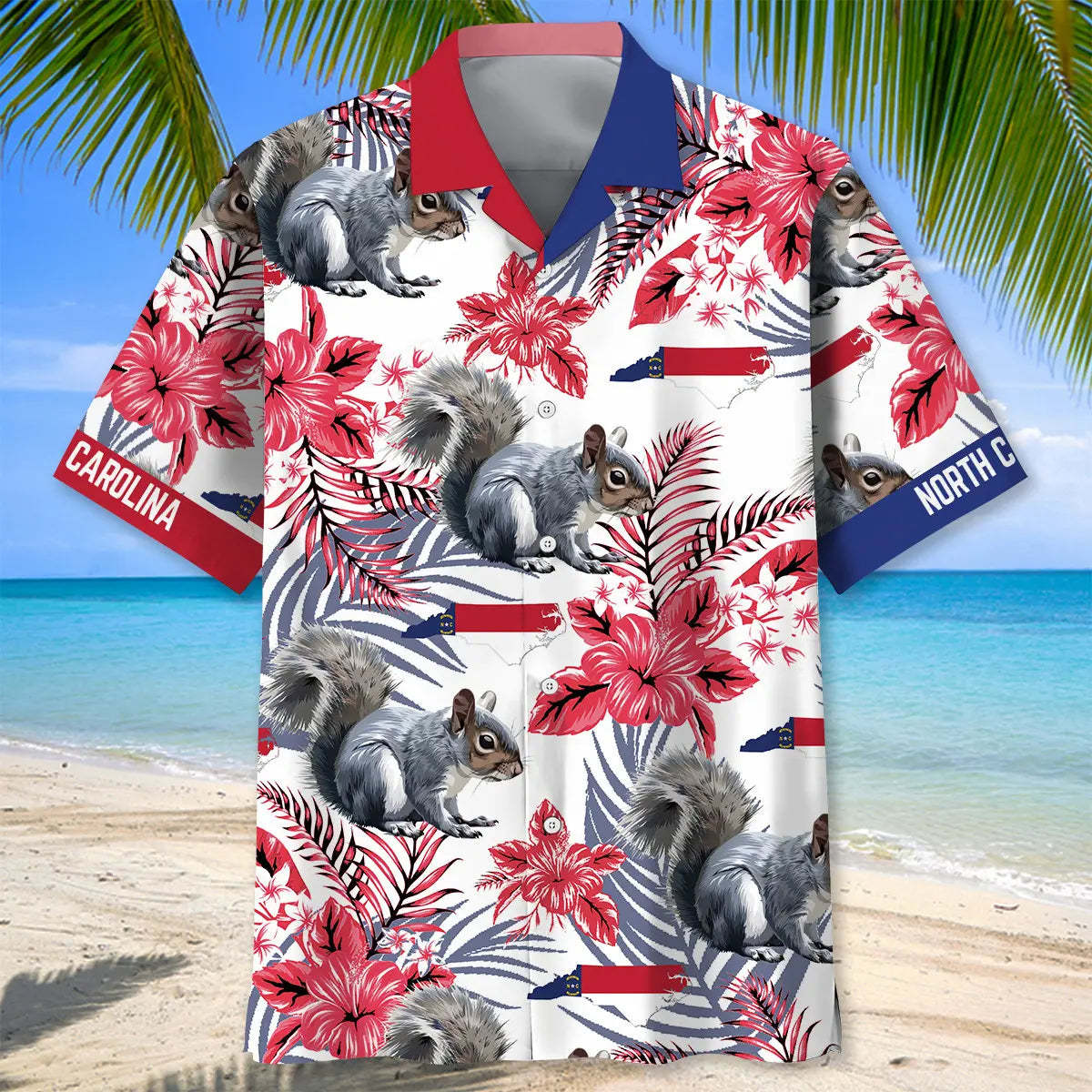 North Carolina Proud Hawaiian Shirt For Island Getaway, Summer Road Trip, And Weekend Wear