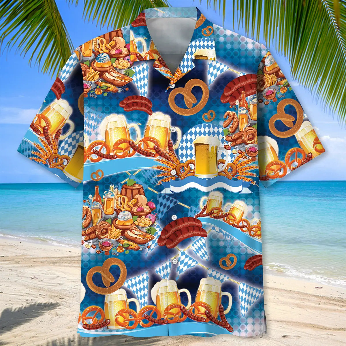 Oktoberfest Celebrations Hawaiian Shirt For Coastal Travel, Casual Events, And Comfortable Summer Wear