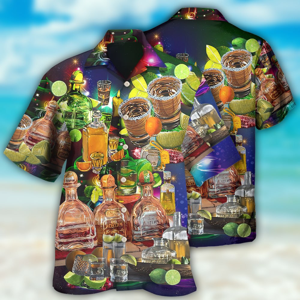 Wine Gives Lemon Christmas Hawaiian Shirt Design View For Resort Travel And Thoughtful Gifting