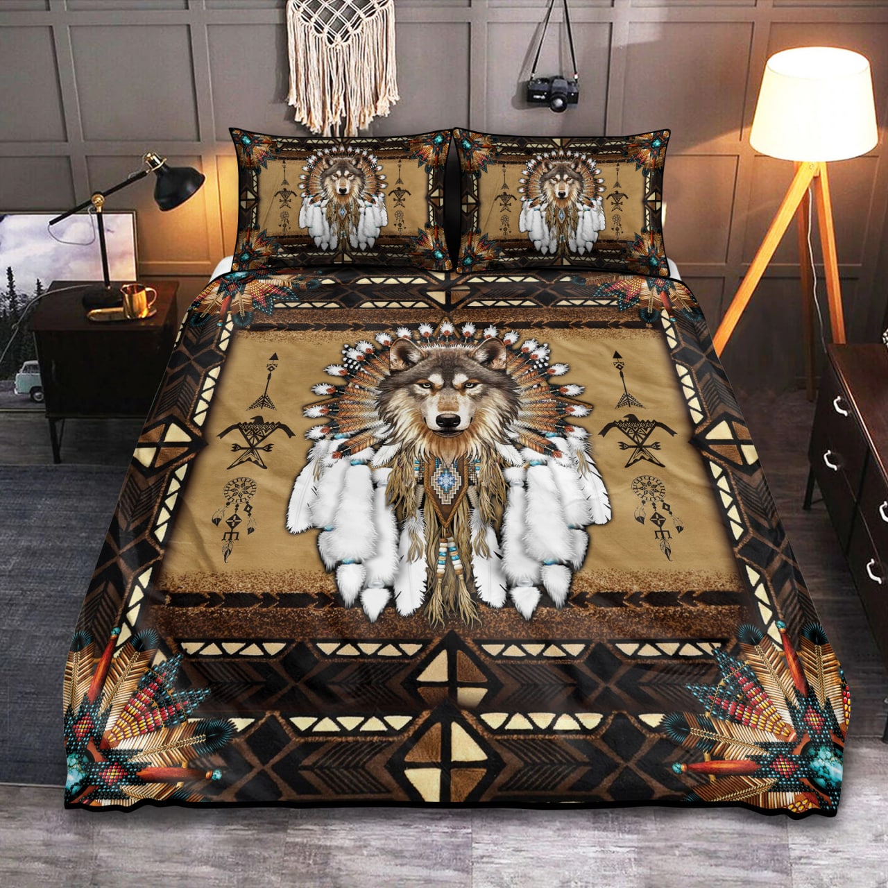 Native American Peaceful Bedding Cover For Southwestern Bedroom Decor