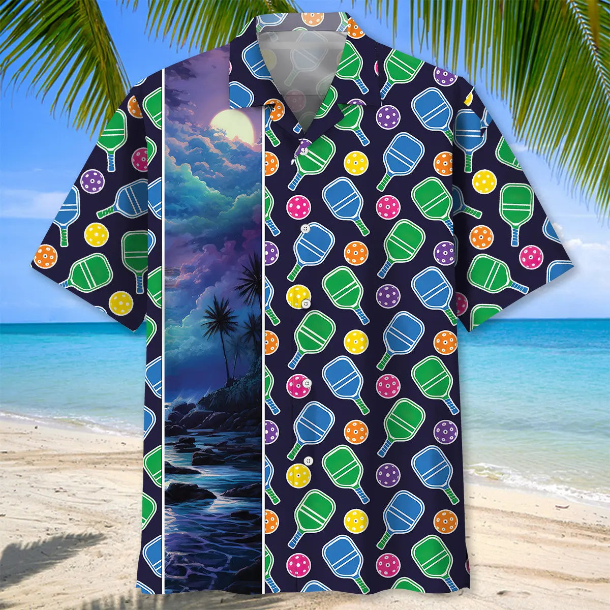 Colorful Pickleball Hawaiian Shirt For Tropical Holidays, Outdoor Gatherings, And Everyday Comfort