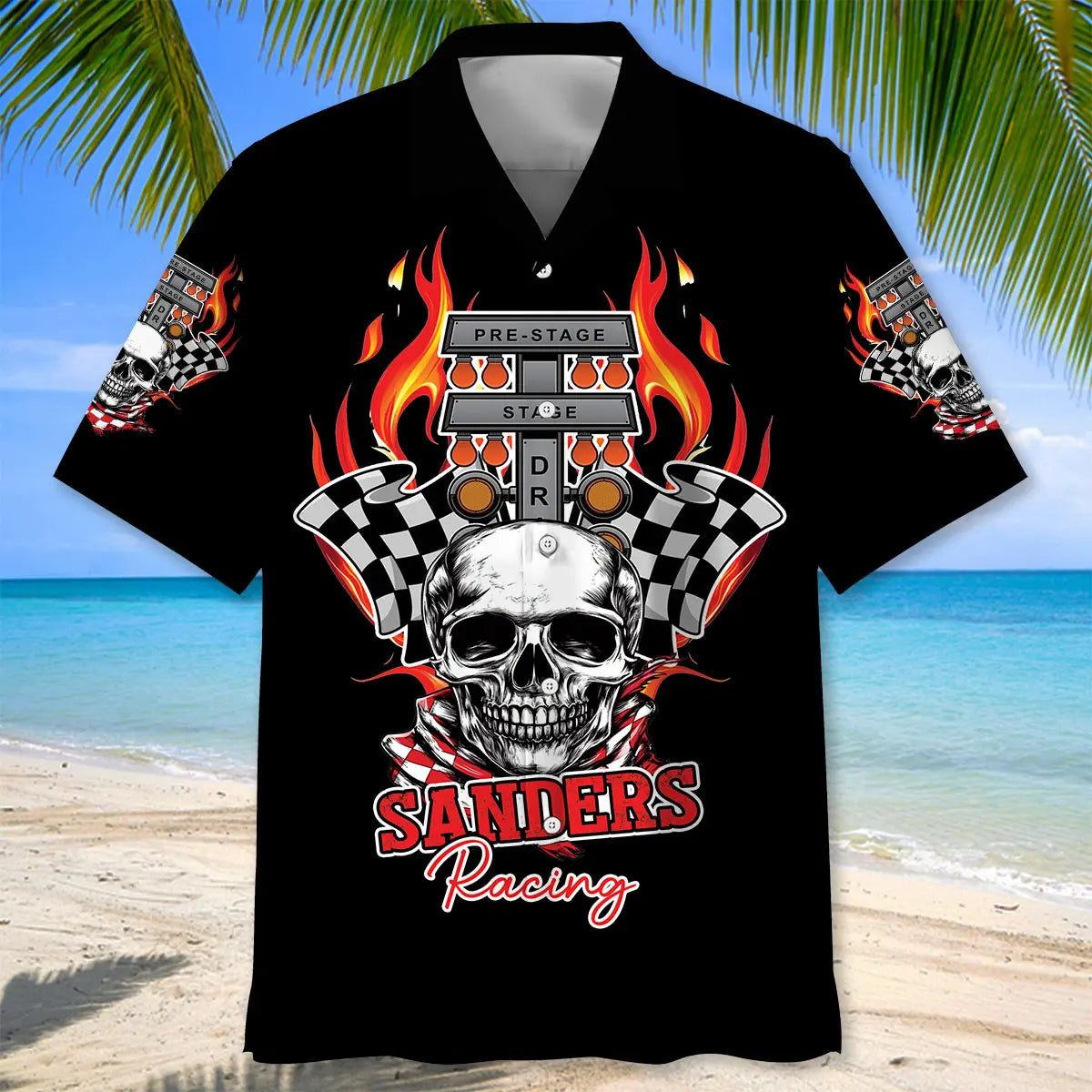 Pre Stage Drag Racing Custom Hawaiian Shirt For Motorsport Events, Beach Travel, And Thoughtful Gift Giving