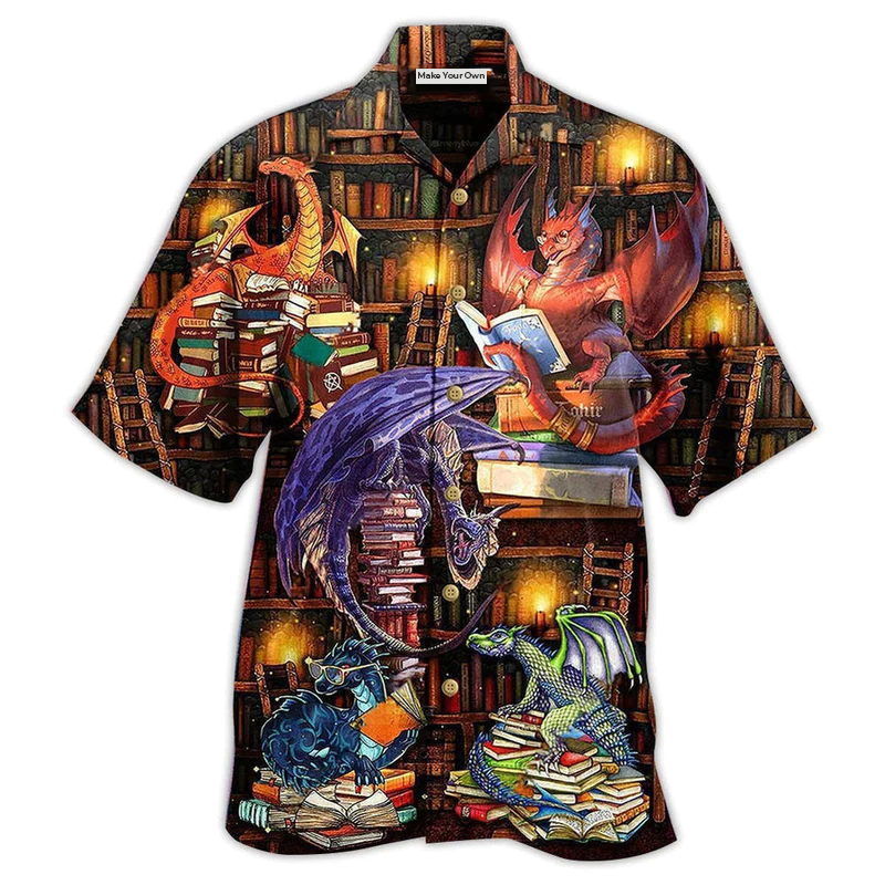 Dragon Book Weekend Booked Hawaiian Shirt Artwork View For Weekend Travel And Beach Style