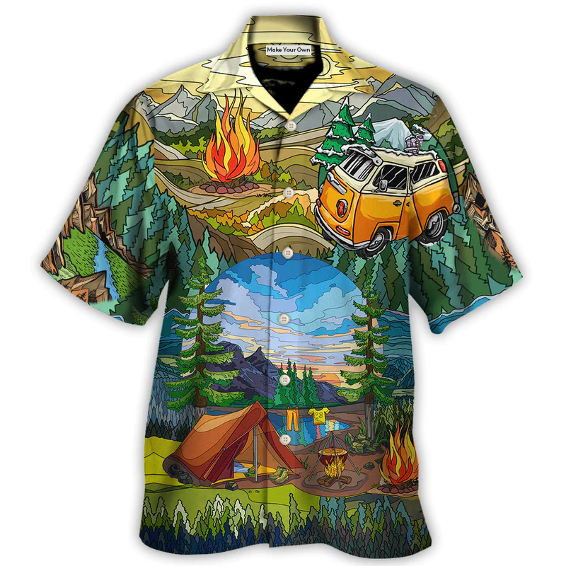 Camping Hawaiian Shirt For Warm Weather Adventures And Everyday Comfort