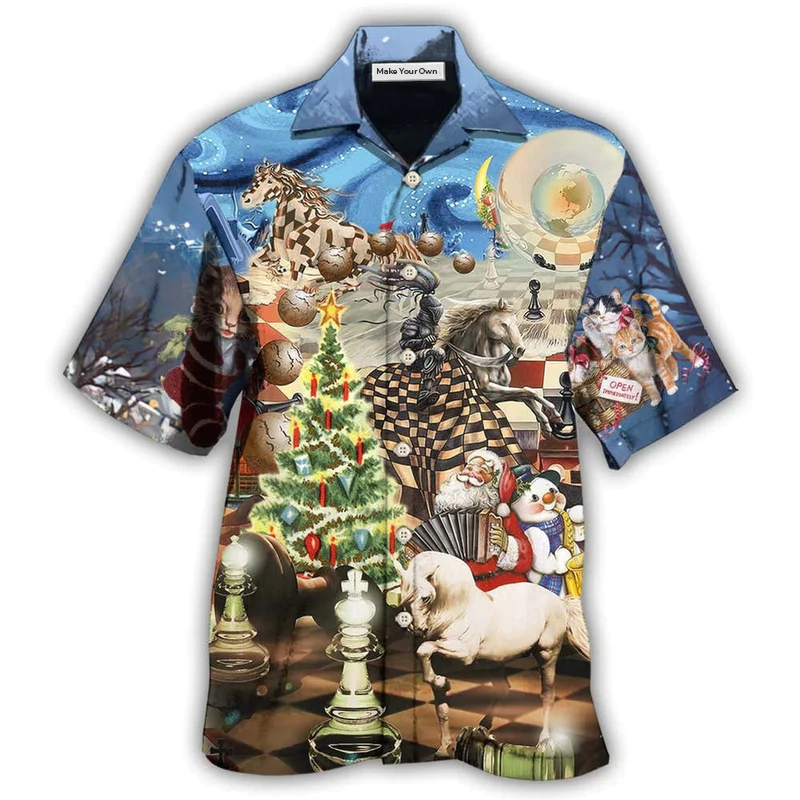 Chess Power Knights Hawaiian Shirt For Summer Events And Casual Outdoor Wear