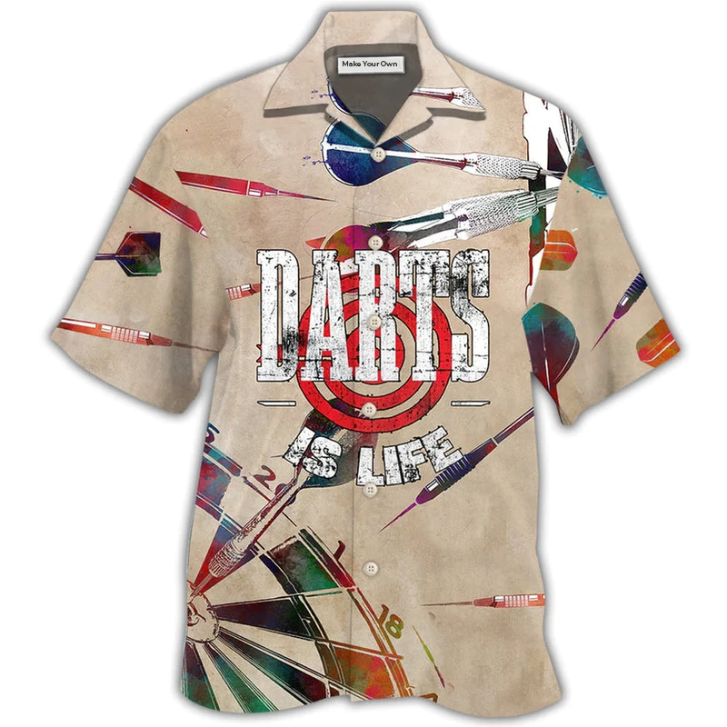 Vintage Darts Hawaiian Shirt For Summer Events And Casual Outdoor Wear